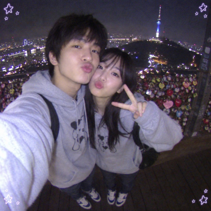 2000년대 남산타워 커플티 폰카 셀카